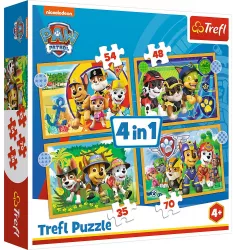 PUZZLE TREFL 4IN1 PATRULA CATELUSILOR - SARBATORILE 