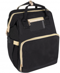 Rucsac/geanta 2 in 1 multifunctionala Zola® Ideal pentru mamici transformare in patut/masa de schimb 35x45x14 cm Negru 