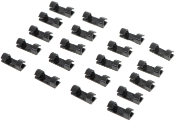Set 20 de suporti pentru organizare cabluri/fire Zola® negri din plastic 