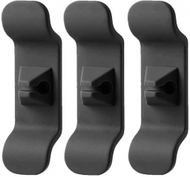 Set 3 suporturi organizatoare cabluri Zola® autoadeziv tip clema 10x3x1.7 cm negre