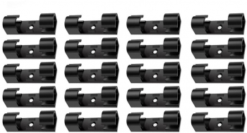 Set organizator cabluri Zola® 20 bucati negre lipire banda autoadeziva din plastic 3x1.1x0.7 cm 