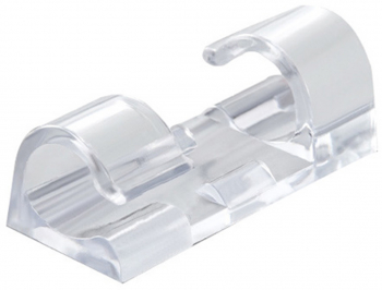 Set organizator cabluri Zola® 20 bucati transparente lipire banda autoadeziva din plastic 3x1.1x0.7 cm 