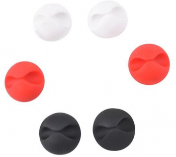 Set suport organizare cabluri Zola® 6 bucati 3 culori autoadeziv