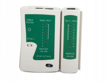 Tester cablu de retea Zola® RJ45 RJ11 scanare automata normala/rapida husa depozitare neagra 