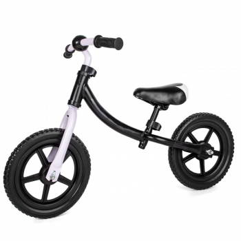 Bicicleta pentru copii fara pedale Zola® sa moale reglabila asamblare usoara greutate suportata 35 kg 12 alb/negru 