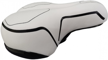 Sa pentru bicicleta Zola® din gel extrem de confortabil 2 tije 25x20x9 cm alba 