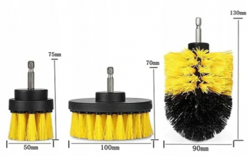 Set 3 perii de nailon pentru curatat diferite suprafete duritate medie 