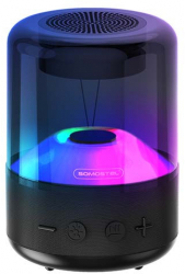 Boxa portabila Bluetooth Zola® sunet stereo BT5.0 LED iluminare rainbow distanta de transmisie 10m neagra 