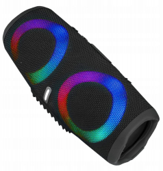 Boxa portabila Zola® rezistenta la apa lumini LED bass plastic bluetooth 5.1 neagra