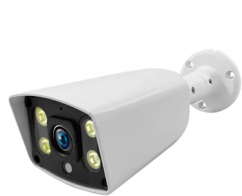 Camera de Supraveghere Bullet Zamo&reg POE DZ20 1080p Audio Bidirectional Night Vision Detectie Miscare IP66 5MP Culoare Alba
