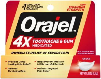 Crema Analgezica Orajel Maximum Pentru Ameliorarea Durerilor in Urma iritatiilor Bucale 20 Benzocaina 9.4gr