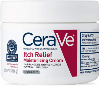Crema de Corp CeraVe Itch Relief Moisturizing Cream Calmeaza si Hidrateaza Pielea Impotriva Mancarimilor si Iritatiilor Pielii cu Ceram