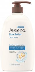 Gel de Dus Aveeno Skin Relief Hidrateaza si Repara Pielea Uscata cu Extract de Ovaz fara Parfum 975ml 