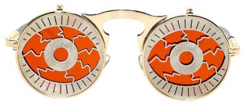 Ochelari de Soare Zamo&reg Flip Flop Electric Fun Protectie UV400 Model Rotund Rama Aurie Lentile Tip Oglinda 