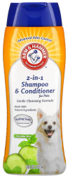 Sampon si Balsam 2-in-1 pentru Caini Arm & Hammer Curatare Eficienta cu Bicarbonat de Sodiu fara Lacrimi Aroma Castravete 591ml 