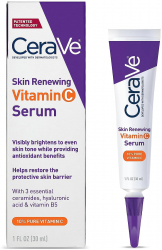 Ser de Fata CeraVe Skin Renewing Ilumineaza și Catifeleaza Tenul Ajută la Restabilirea Barierei Protectoare a Pielii cu Vitamina C far