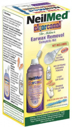 Set Curatare Urechi NeilMed Clearcanal pentru indepartea Excesului de Ceara si Curatarea de impuritati cu Solutie Salina si Picaturi de 