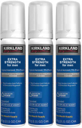Set Spuma Kirkland pentru Stimularea Cresterii Parului si a Barbii Pipeta Inclusa 3x 60ml 