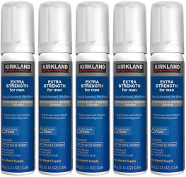 Set Spuma Kirkland pentru Stimularea Cresterii Parului si a Barbii Pipeta Inclusa 4x 60ml 