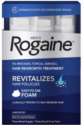 Set Spuma Rogaine impotriva Caderii Parului Minoxidil 5 Tratament 3 luni 3x flacoane 60ml