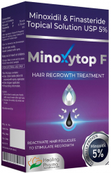 Solutie Healing Pharma Minoxytop F impotriva Caderii Parului Minoxidil 5 si Finasteride 0.1 Pipeta si Pulverizator Incluse Tratament 