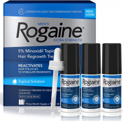 Solutie Rogaine impotriva Caderii Parului Minoxidil 5 Pipeta Originala Inclusa Tratament 3 luni 3x flacoane 60ml