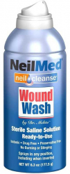 Solutie Salina NeilMed Cleanse Sterile Wound Wash Izotonica pentru Tratarea Ranilor si Zgarieturilor Superficiale Sterila fara Convers 