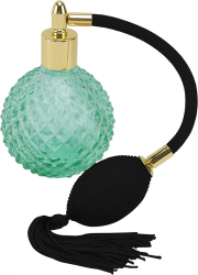 Sticlă Parfum Zamo&reg Green Pump cu Pulverizator Infiletabil și Capac Capacitate 90ml Model Vintage Verde