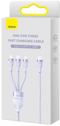 3in1 Baseus Flash Cable USB-C + Micro USB + Lightning 