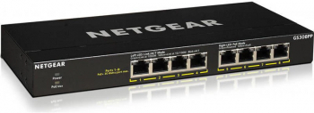 Switch NetGear GS308PP-100EUS 8-Port PoE/PoE+ Gigabit Desktop Metal