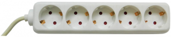 Prelungitor Bachmann SELLY 5xCEE73 PC fara intrerupator lungime cablu 1.5m H05VV-F 3G1 alb 