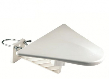 Antena De Exterior Cu Amplificator Klausstech Alimentare 12 V Adaptor De Retea Inclus Sensibilitate 56 Db Soclu F Inglobat Alb 