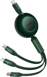 Baseus 3-in-1 Cable USB-C Lightning Micro USB - Green 