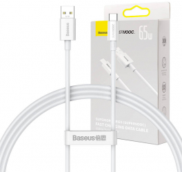 Baseus 65W Superior USB to USB-C Cable 1m White 