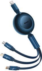 Baseus Bright Mirror 4 Cablu USB-C 3-in-1 100W 1.1m albastru 