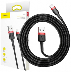 Baseus Cablu USB Lightning Cafule 2m 1 5A negru+rosu 