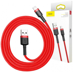 Baseus Cafule USB Lightning Cable 2.4A 0.5m Red 
