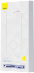 Baseus Crystal Tempered Glass 0.3mm iPhone 14 Pro 2 buc 
