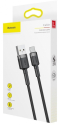 Cabla Usb-c Baseus Cafule 0.5m gri+negru 