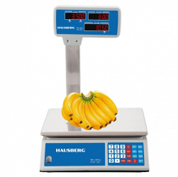 Cantar Electronic Comercial Ecran Dublu Reincarcabil Greutate Maxima 40 Kg Cantarire Minima 200g Butoane Din Plastic Alb/albastru 
