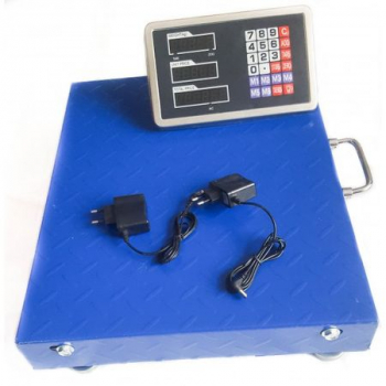 Cantar Electronic Comercial Wi-fi Cu Platforma Klausstech Masa Maxima Suportata 300 Kg Afisaj Lcd Indicator Nivel Baterie Albastru 