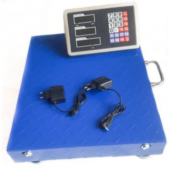Cantar Electronic Comercial Wi-fi Klausstech Cu Platforma Masa Maxima Suportata 300 Kg Afisaj Lcd Indicator Nivel Baterie Culoare Albast 