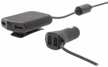Car Charger 4-outputs 9.6 A Usb Black 