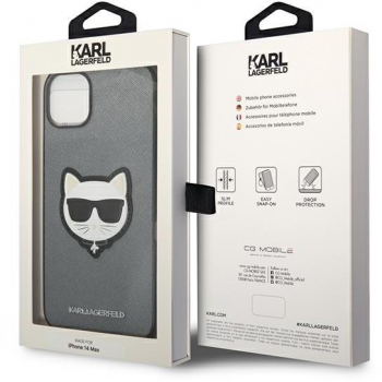 Etui telefon Karl Lagerfeld Choupette Head Patch pentru iPhone 14 6 1 