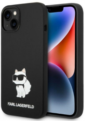 Husa Profesionala Karl Lagerfeld pentru iPhone Pro 14 cu silicon NFT si design Choupette. 