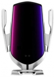 Incarcator Wireless Auto Universal The Phone Closet Cu Senzor Inteligent Suport Smart Fast Charger 10w Clema Prindere Ventilatie Argintiu 