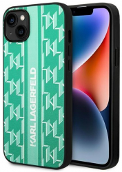 Karl Lagerfeld Green Stripe Eco Leather iPhone 14 Case 