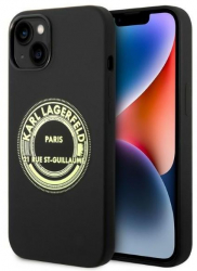 Karl Lagerfeld iPhone Case - Black Silicone Cover 
