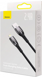 Lightning USB Cable Baseus Glimmer Series 2.4A 2m Black 