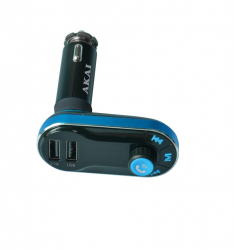 Modulator Fm Bluetooth Transmitator Fm Functie De Incarcare 2x Usb Sd Card Aux-in 3.5mm Hands-free Microfon Display Lcd Negru/alba 